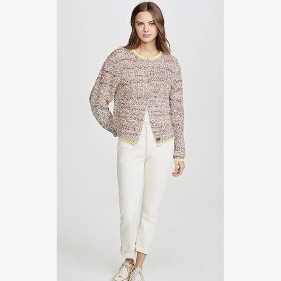 Free People Womens Walk On By Marled Cardigan, Multi Combo Sweater Small EUC - Picture 3 of 16